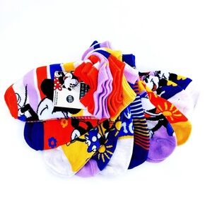 Disney Minnie Mouse Womens No Show Socks Flowers Sun Floral Colorful Fun Gift